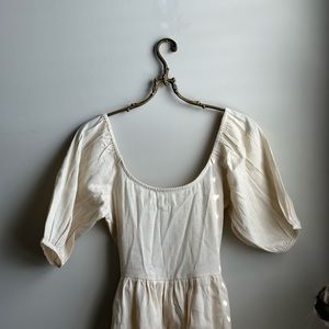 Brook Puff Sleeve Cottage Dress Ivory